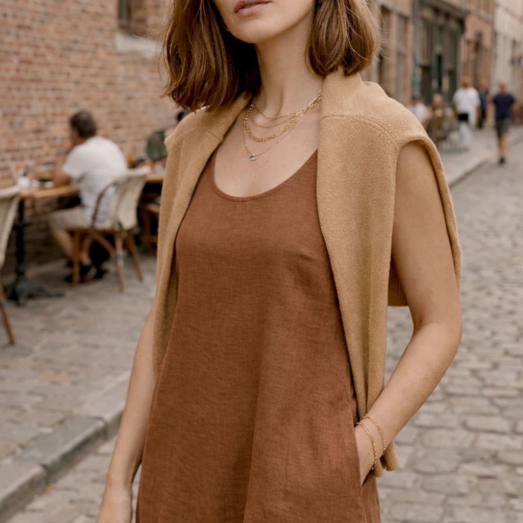 Bruges outfit strategy — blend in in #8B5A41