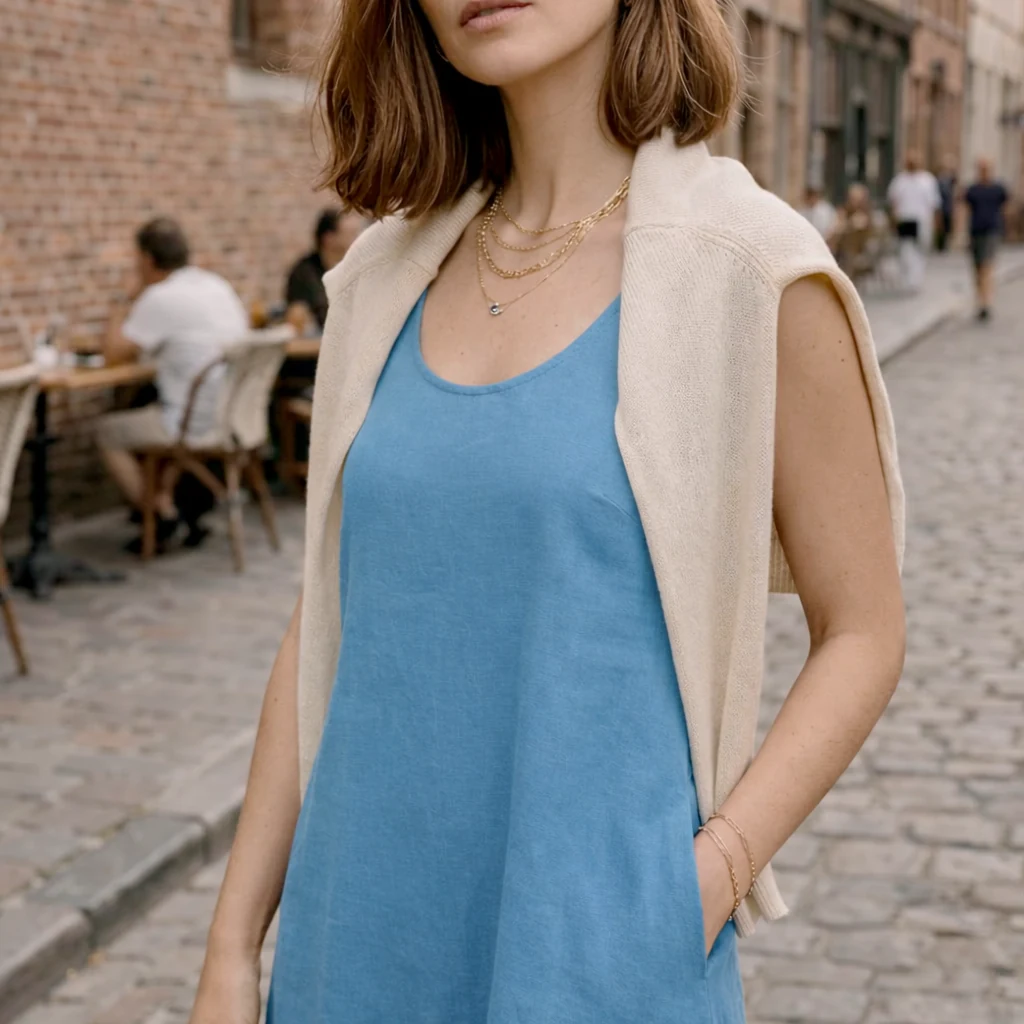 Bruges outfit strategy — stand out in #7BAFD4