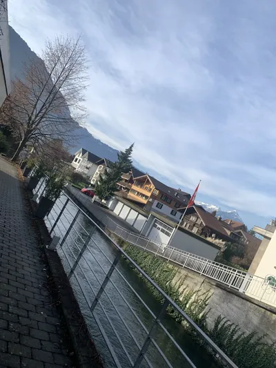 Unterseen near the train station