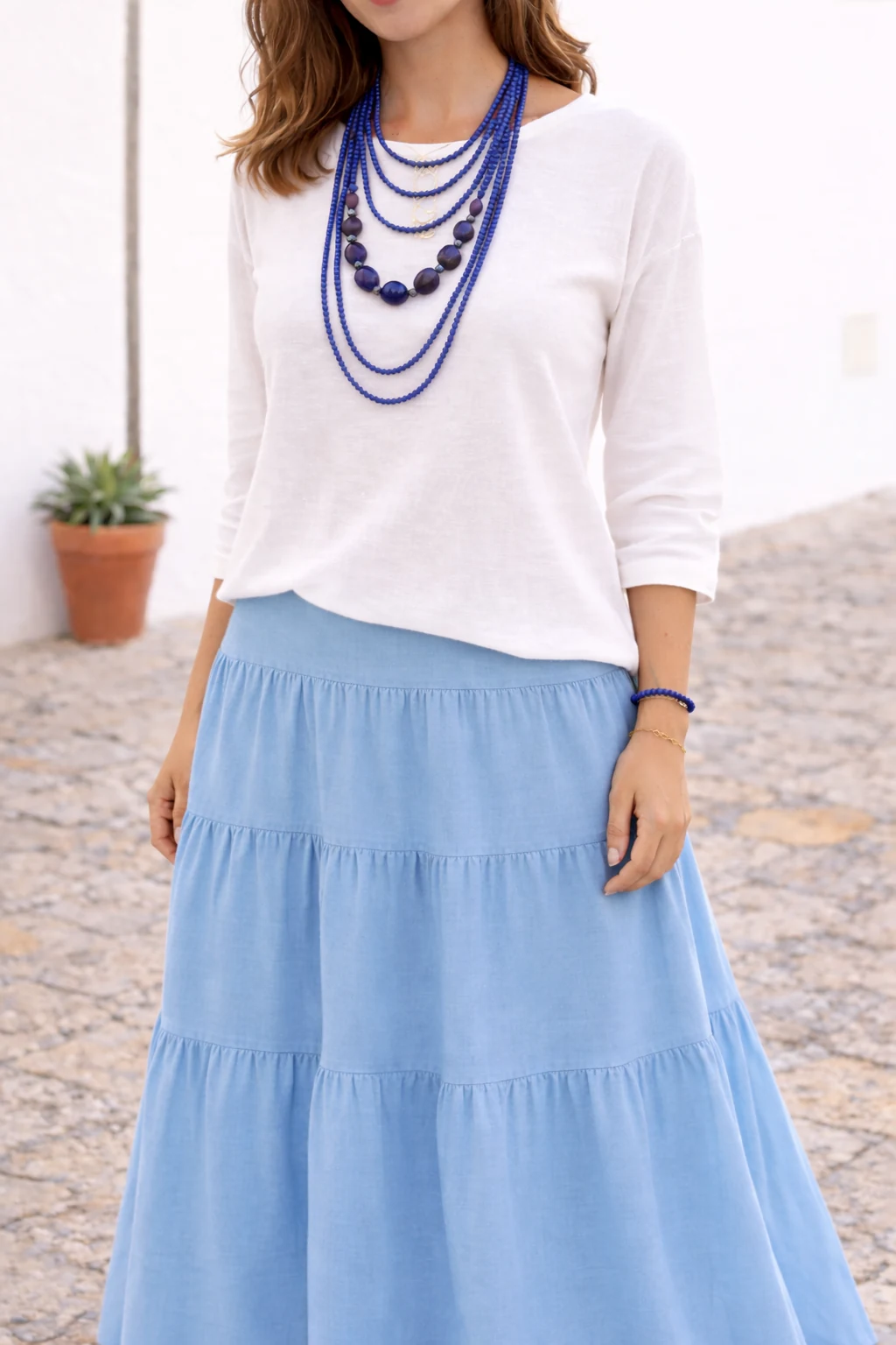 Ibiza outfit strategy — classic in #89CFF0