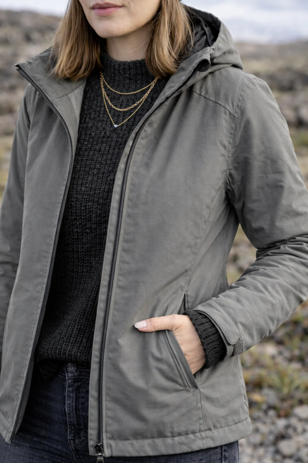 Iceland outfit strategy — classic in #8E9091