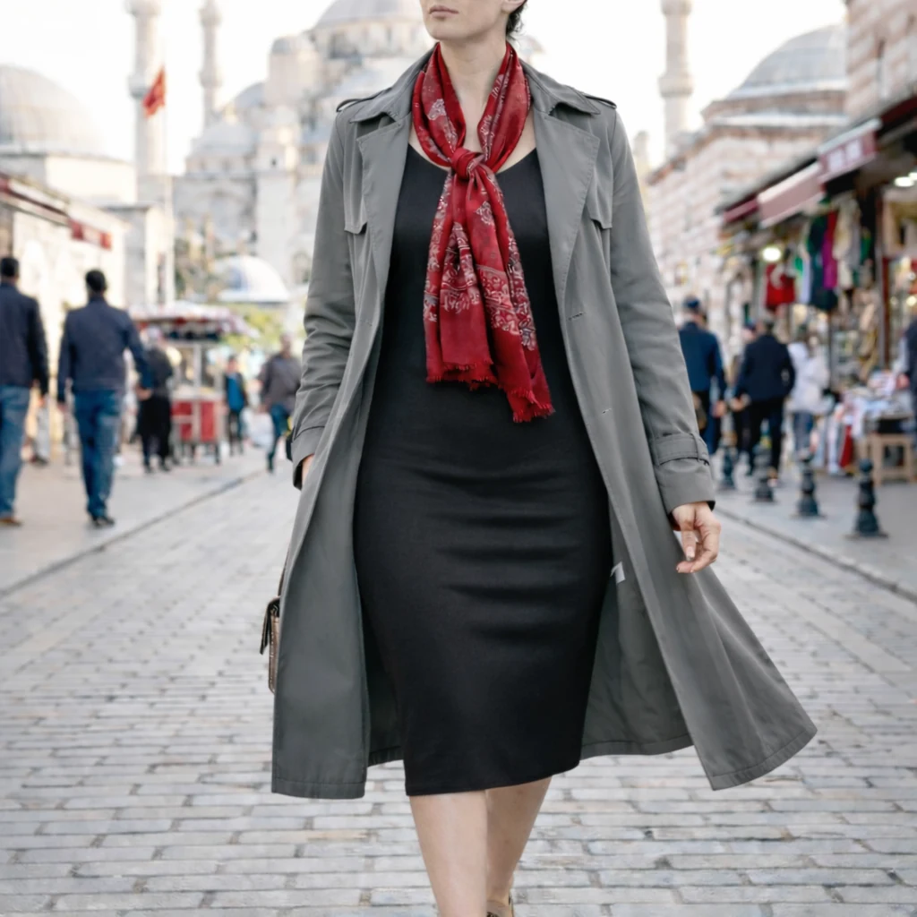 Istanbul outfit strategy — blend in in #5A616A