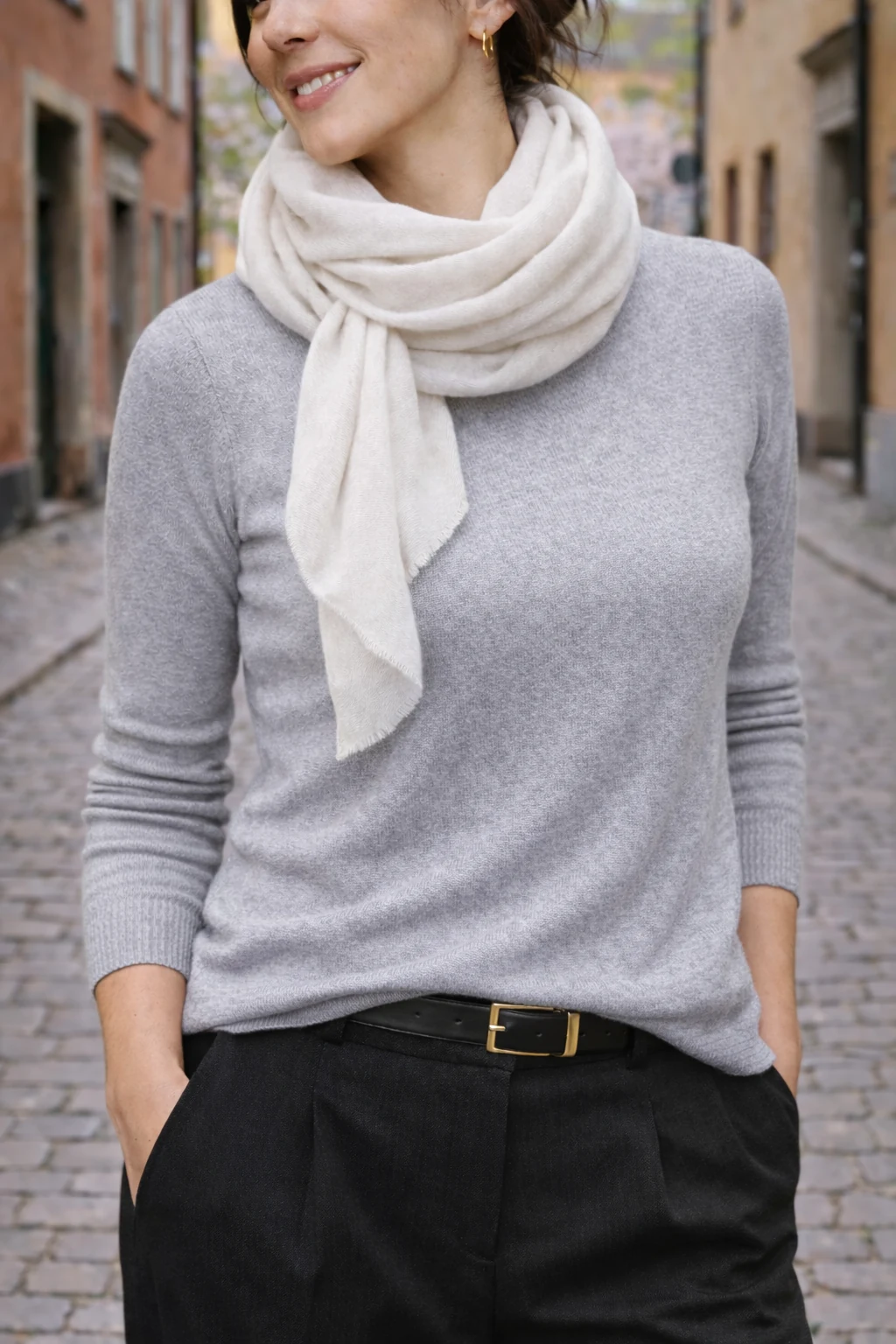 Stockholm outfit strategy — classic in #DCDCDC